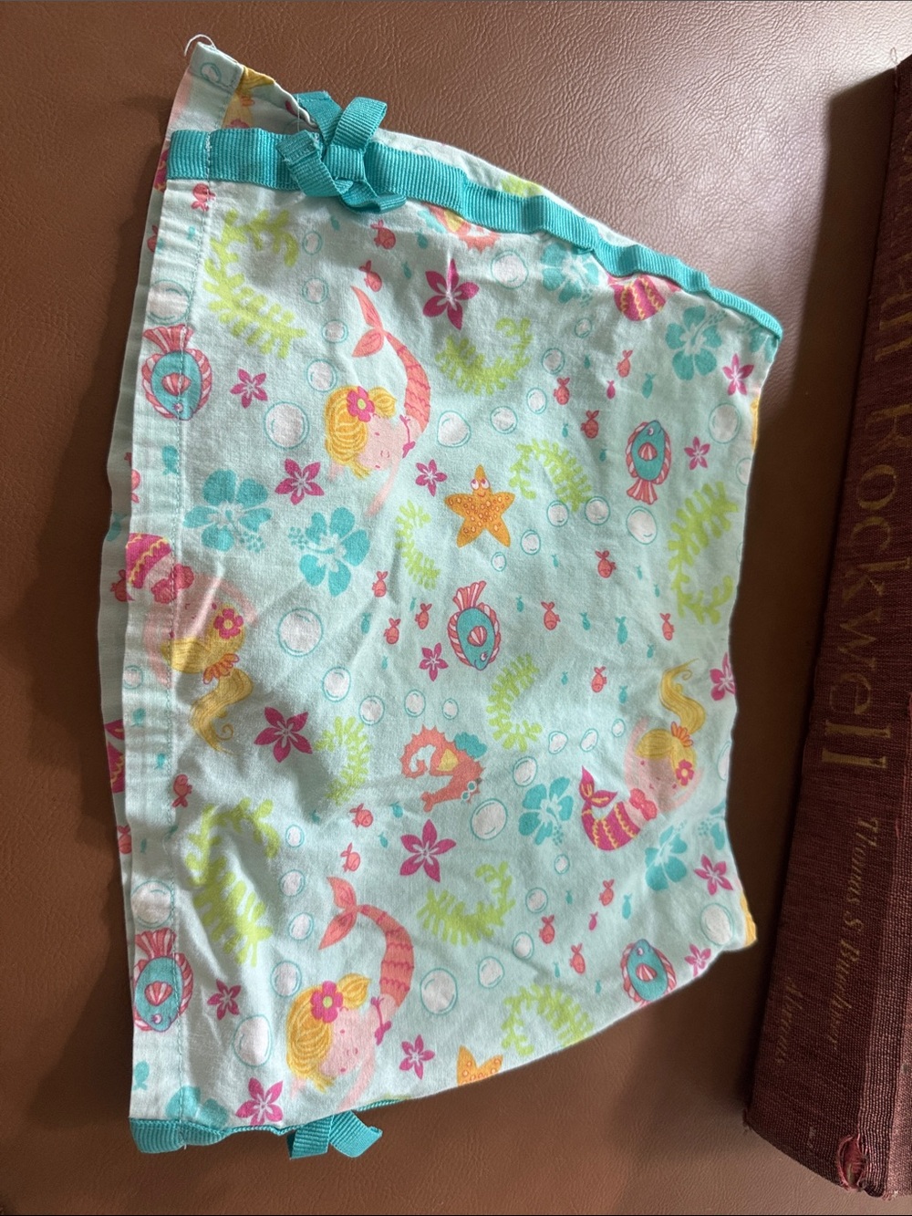 Vintage Girls' Sea Life Print Skirt - Aqua, Pink & Yellow
